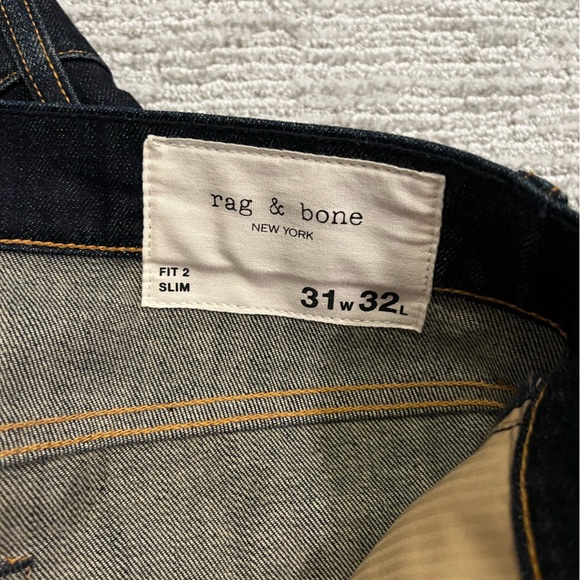 rag and bone men’s denim- Fit 2 slim, 31w x 32L, color- porter (like new!) - Picture 6 of 6